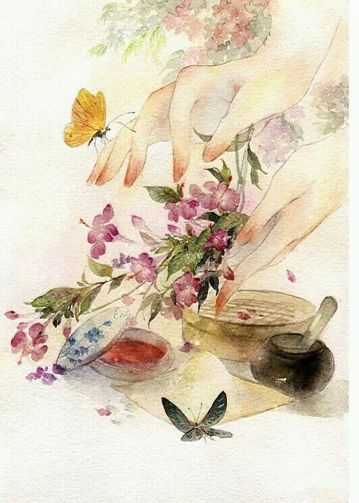 古风手控插画 | 指若削葱根,口若含朱丹,芊芊做细步,精妙世无双