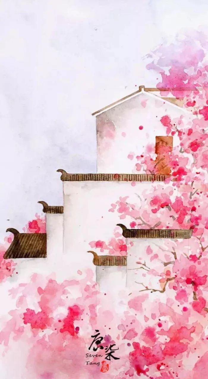 古风风景高清插画
