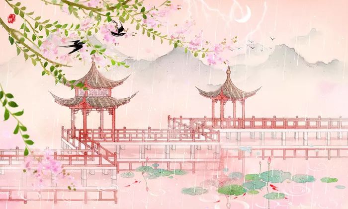 古风风景高清插画