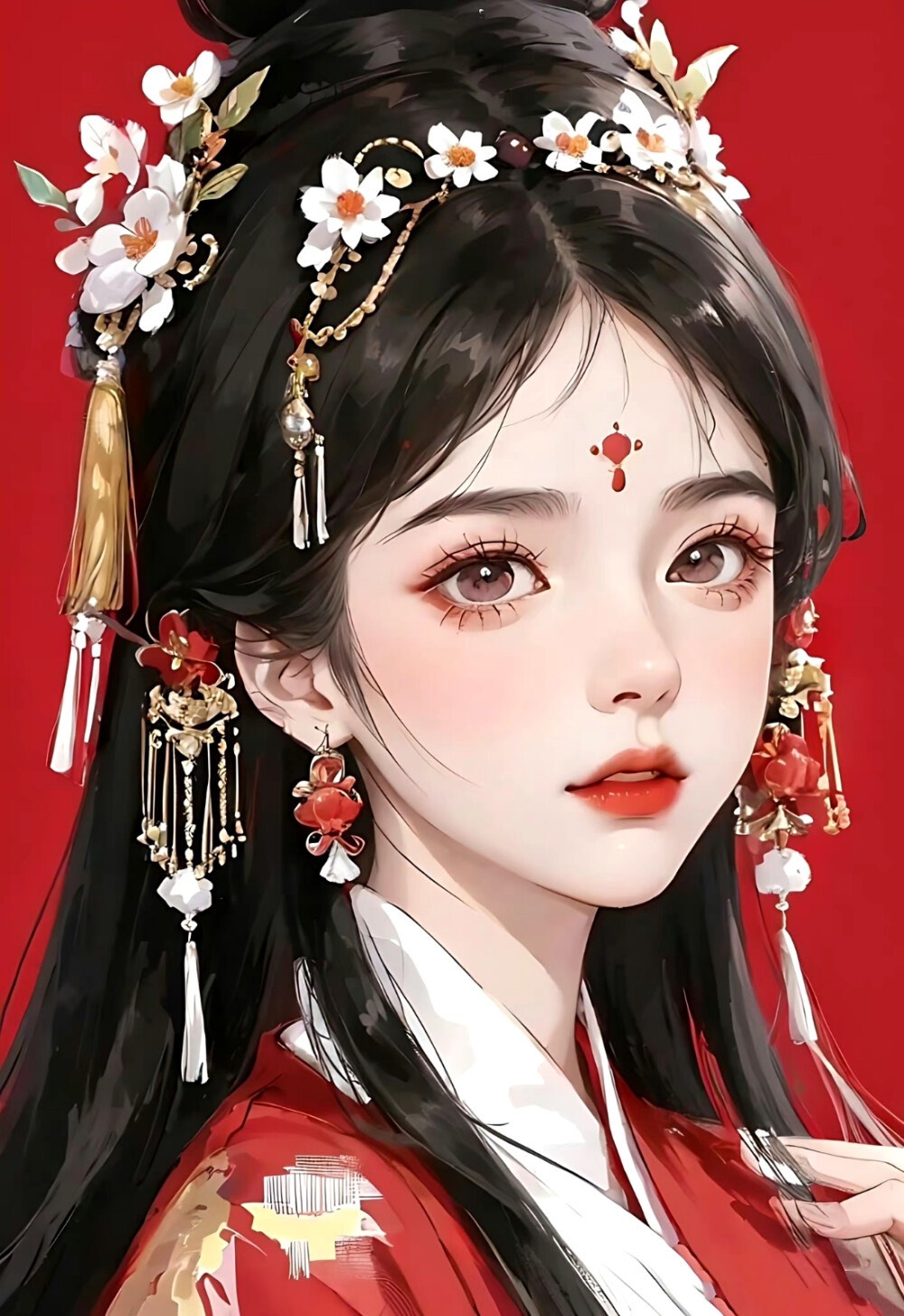 绝美AI古风动漫美女壁纸 | 无端坠入红尘梦，惹却三千烦恼丝
