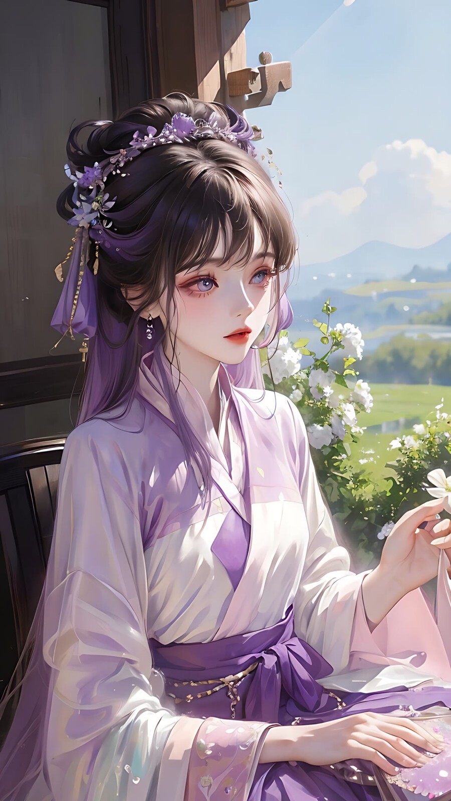 绝美AI古风动漫美女壁纸 | 无端坠入红尘梦，惹却三千烦恼丝