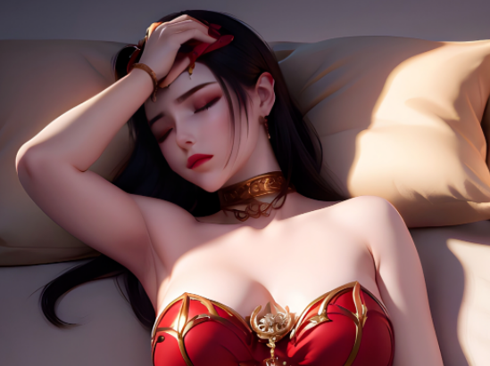 《斗破苍穹》美杜莎 AI 床照 壁纸