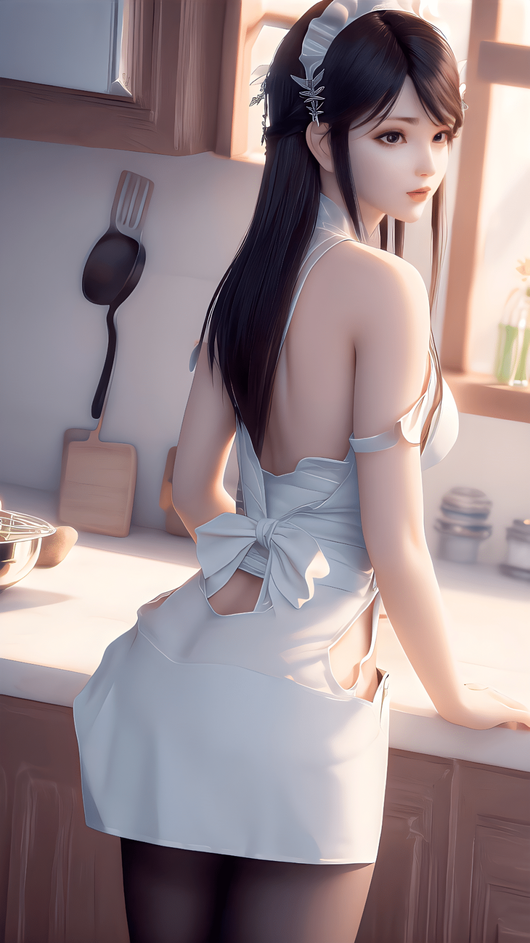 《斗破苍穹》萧薰儿女仆装AI壁纸