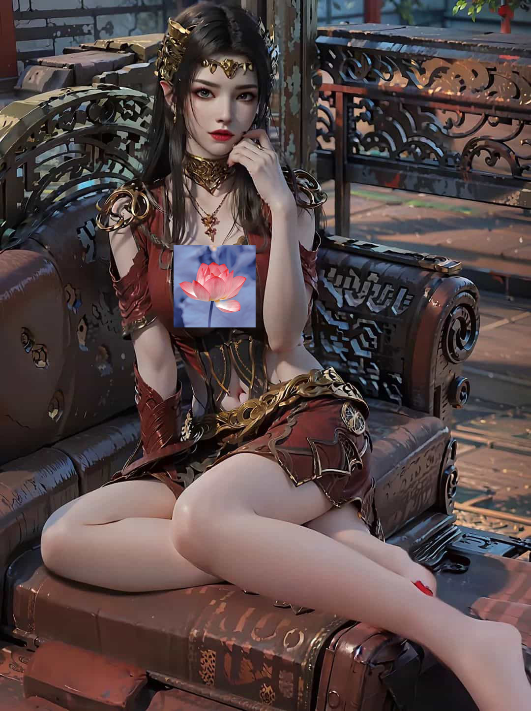 《斗破苍穹》美杜莎AI性感黑丝壁纸