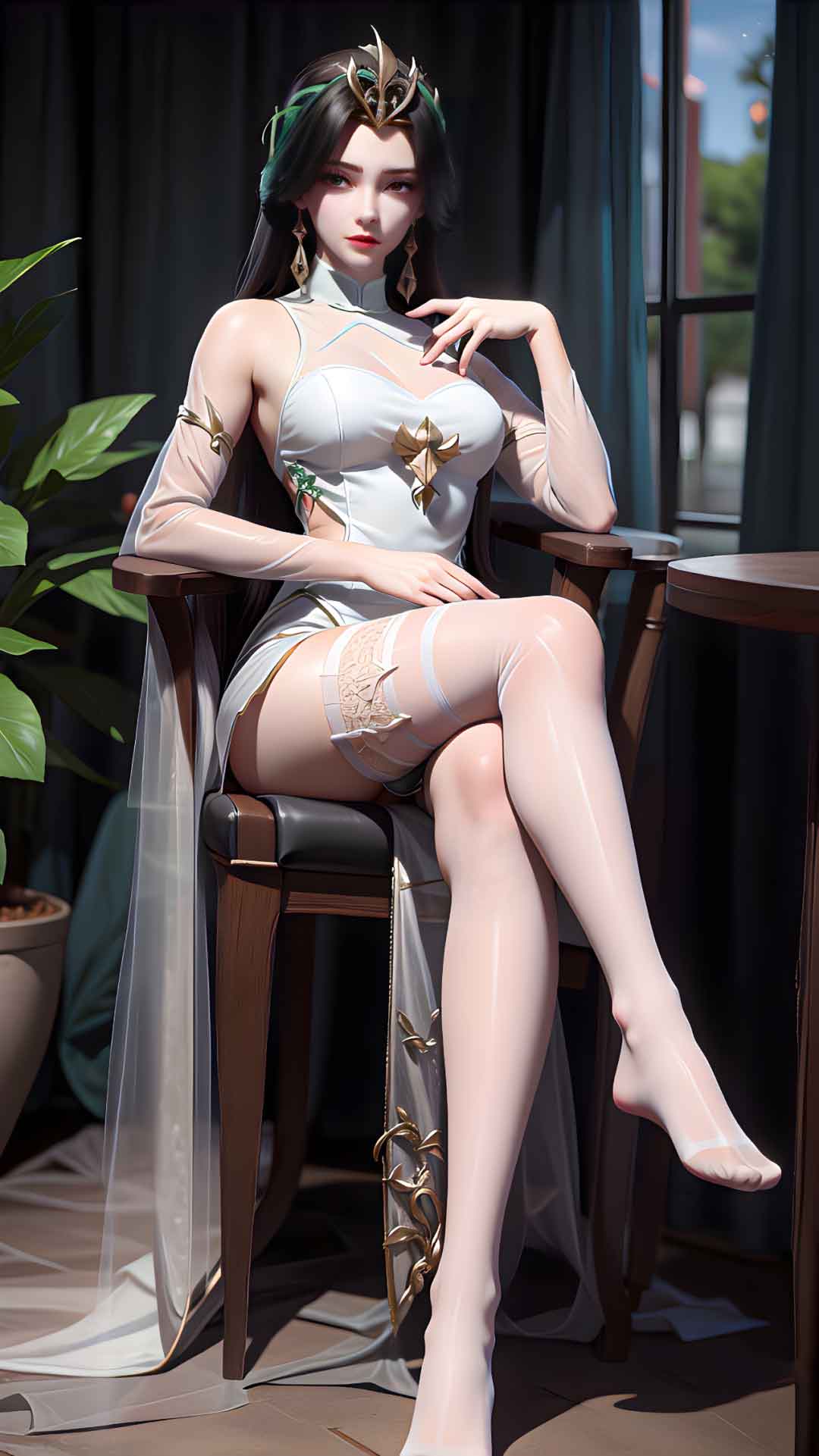 《完美世界》柳神AI白丝性感壁纸