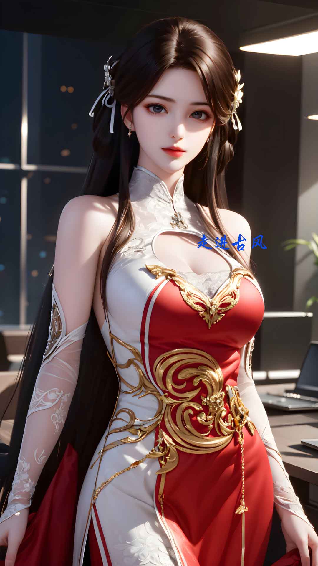 完美世界火灵儿AI性感美腿图片