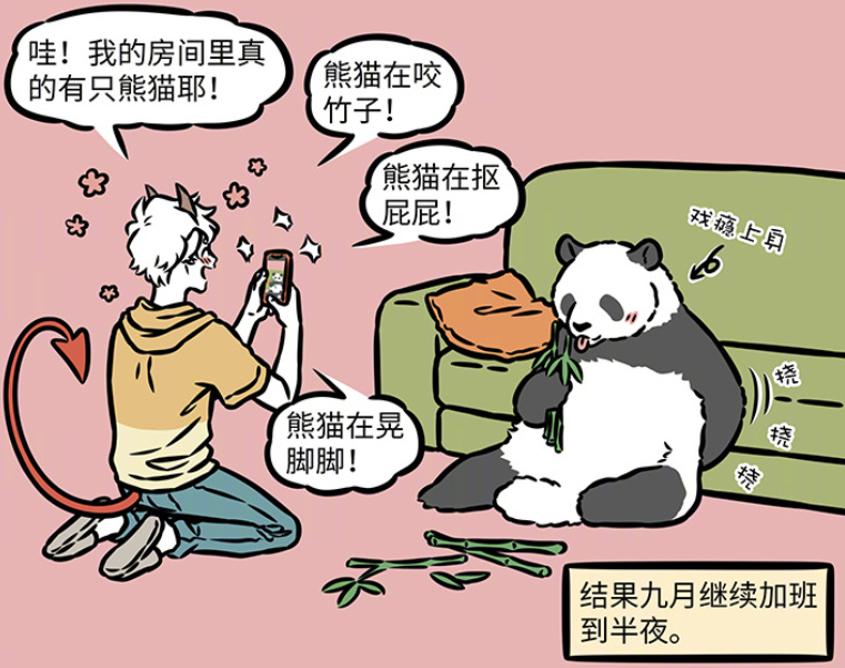 非人哉：九月中暑晕倒，包泥泥英雄救美，九月扮演熊猫替其圆梦