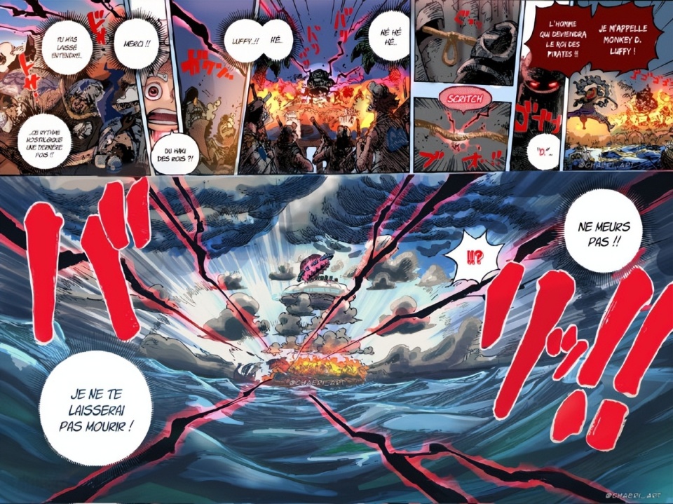 海贼王1123话情报，路飞带领索隆前去营救卡普，最终卡普还是战死