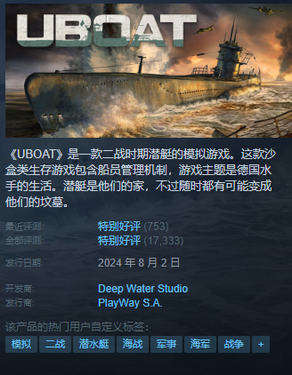 《UBOAT》发售日期介绍