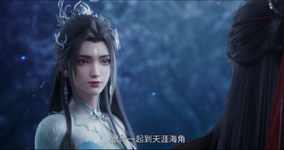 诛仙48话，陆雪琪向鬼厉表白，一曲剑舞实在是太美了，大长腿真白