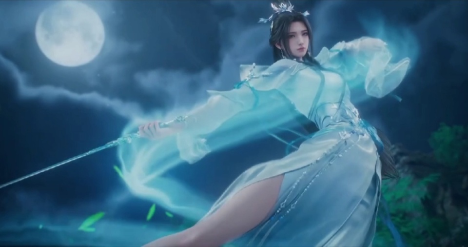 诛仙48话，陆雪琪向鬼厉表白，一曲剑舞实在是太美了，大长腿真白