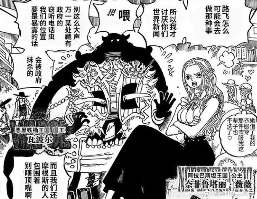 海贼王1124话：薇薇阻止摩根斯，赤犬问责黄猿，神秘人坐等路飞