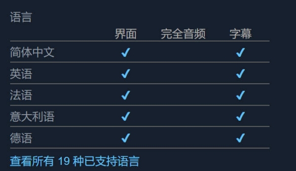 《奇妙烘焙店》支持语言介绍