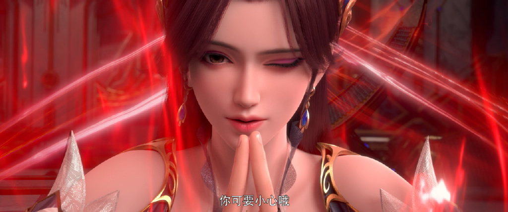 萧炎师娘正脸造型曝光，露着小香肩，五官风韵犹存，比曹颖还妖娆