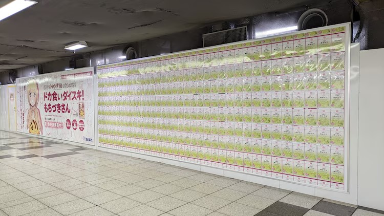 《ドカ食いダイスキ！もちづきさん》巨型广告亮相新宿