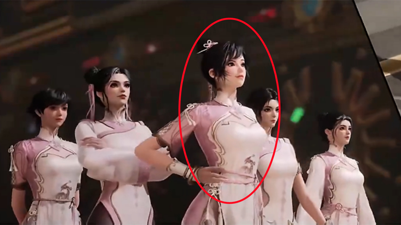 “少妇版”小舞登场，黑丝美腿太诱人，穿着超短旗袍真不怕走光了