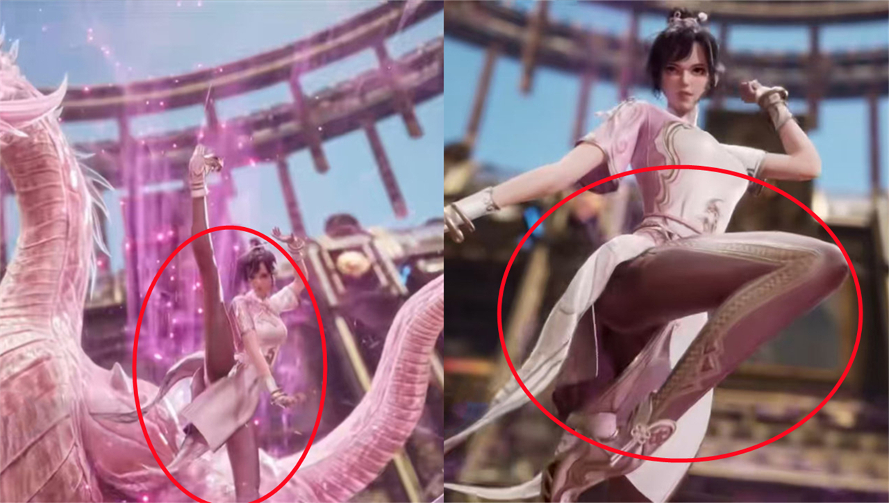 “少妇版”小舞登场，黑丝美腿太诱人，穿着超短旗袍真不怕走光了