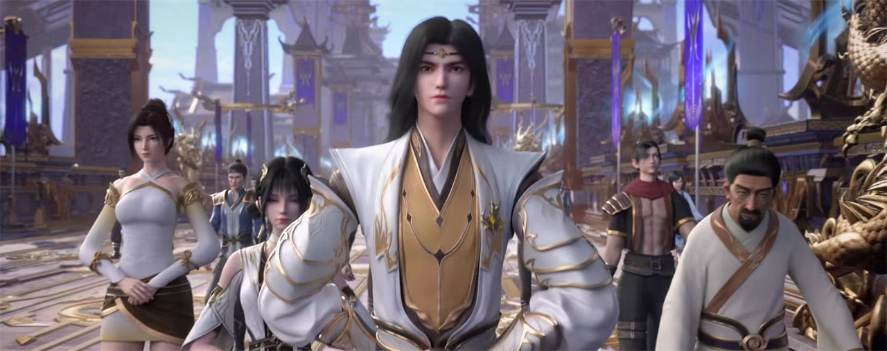 斗破苍穹：两位大美女同框，其中一人像云韵，玉腿好长身材好性感