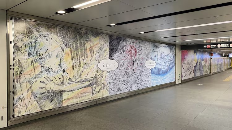 《宝石之国》大型广告在东京涩谷站和大阪梅田站展出