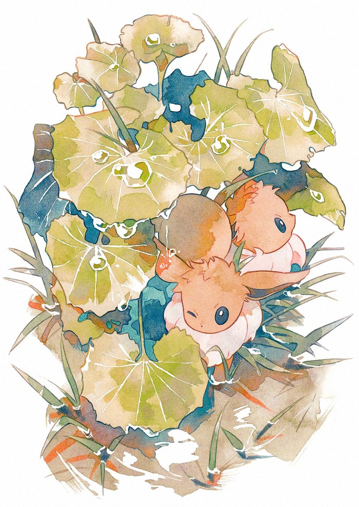 水彩风格宝可梦同人——ohr_cn