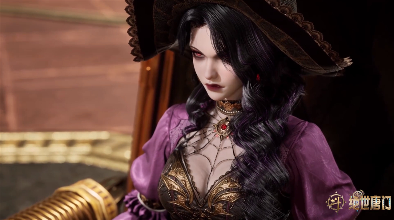 斗罗大陆：该隐大美女亮相，紫色丝袜配白腿绝美，斜躺姿势太顶了