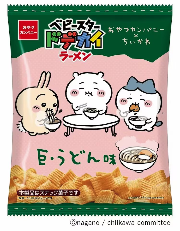 長野「ちいかわ」与宝宝星推出巨型蛋包饭与乌冬面味方便面