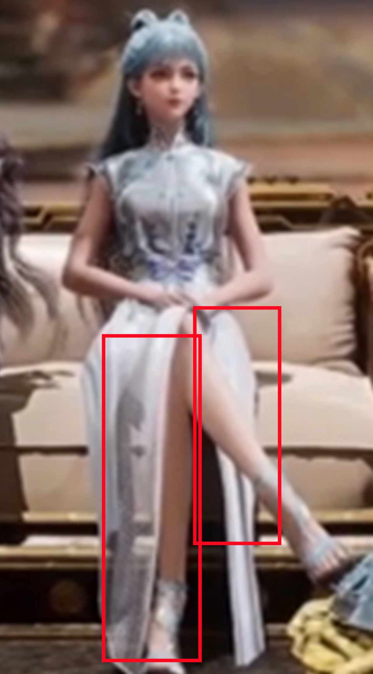 王冬儿淑女形象被毁，一个动作差点走光，可能是动漫的一个BUG！