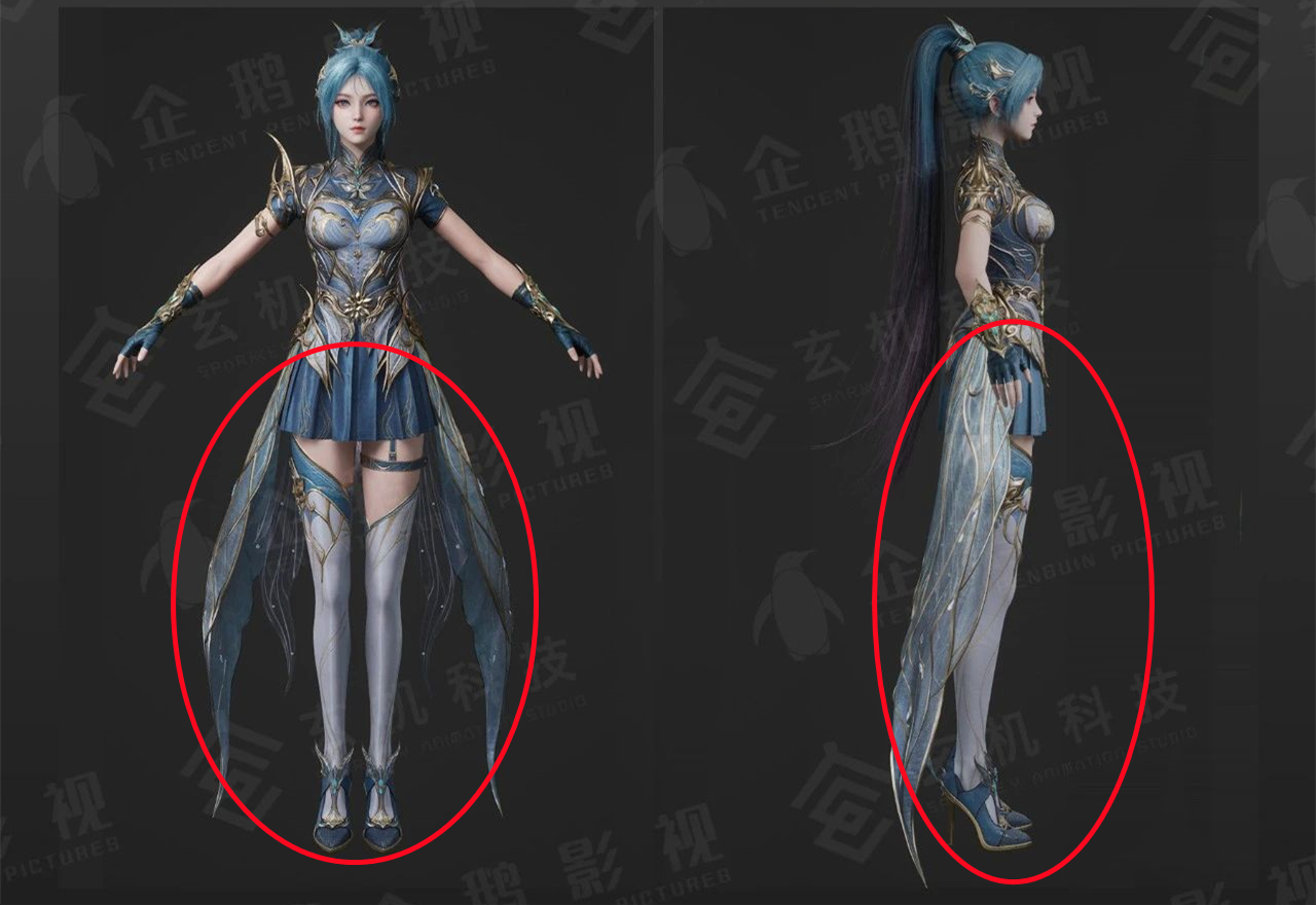 王冬儿新模型曝光，身材发育变得丰满，白丝短裙大长腿太诱人了