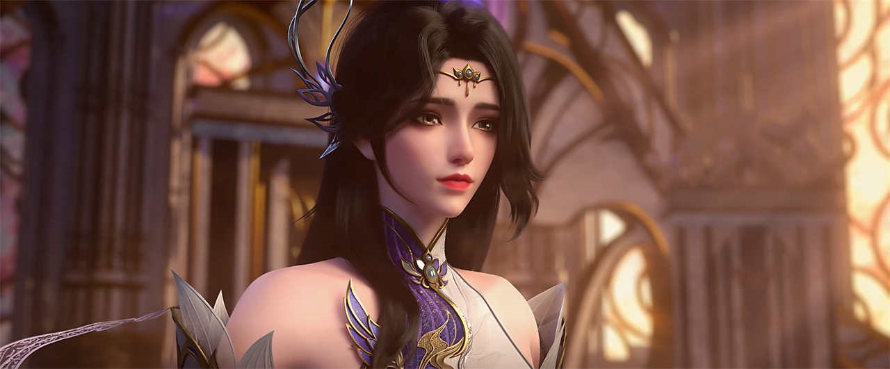 玄衣大美女身材太诱人，衣服差点被撑爆，上半身出现特殊的线条