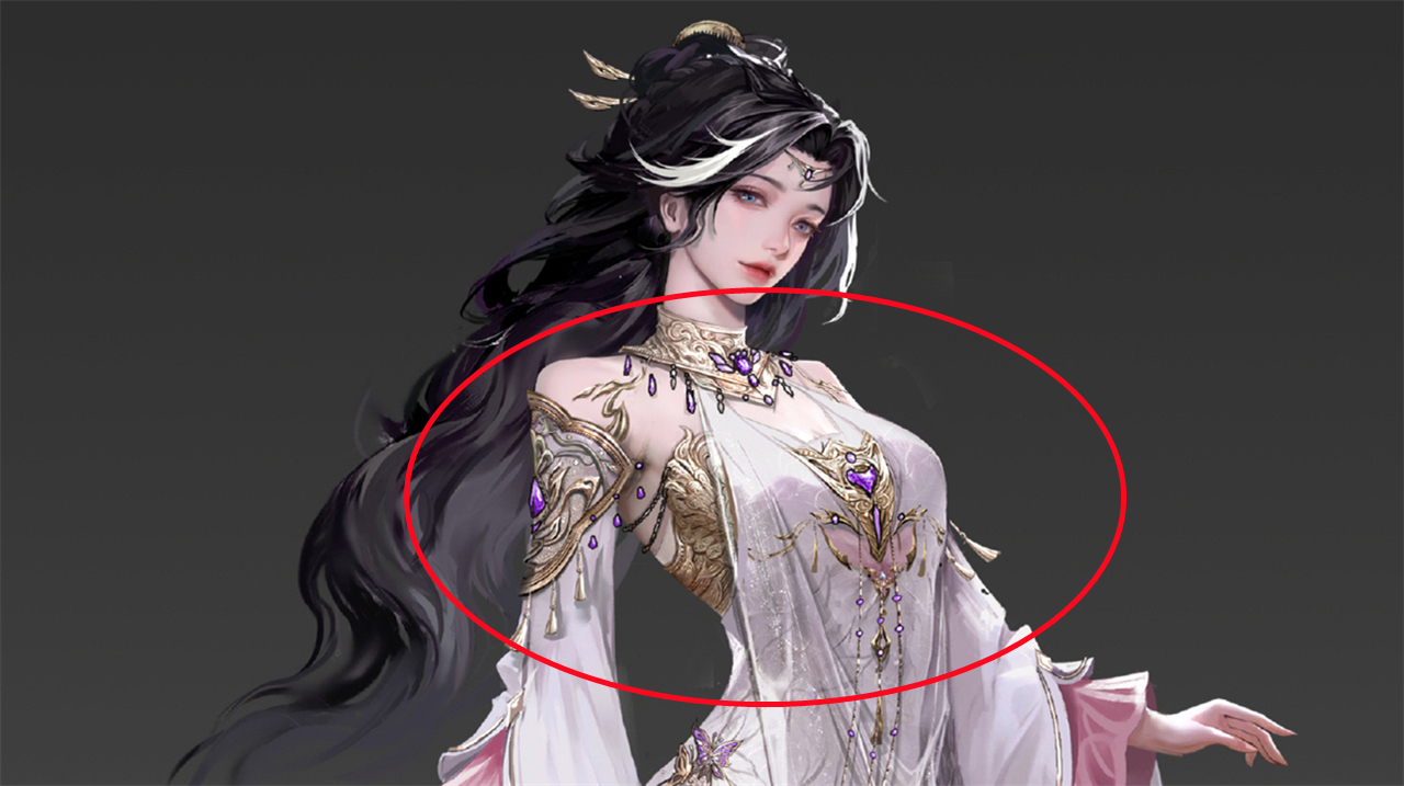 完美世界：魔女新模型曝光，“S形”身材太诱人，上衣还是透明的