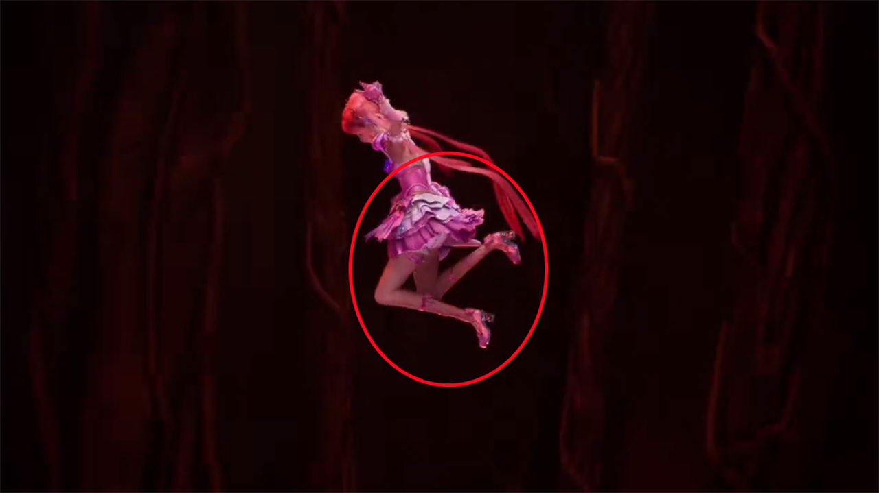 陈樱儿大美女不慎走光，从下往上拍全被看光了，打底裤都露了出来