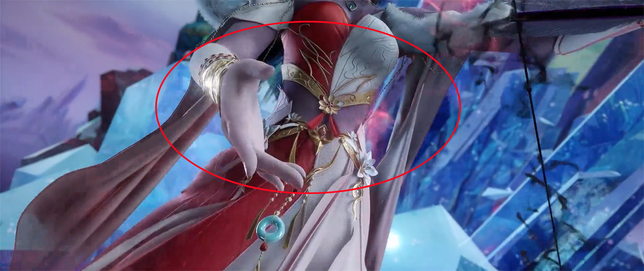 红蝶大美女模型细节曝光，腰部真空穿搭，一个魔鬼设计非常大胆