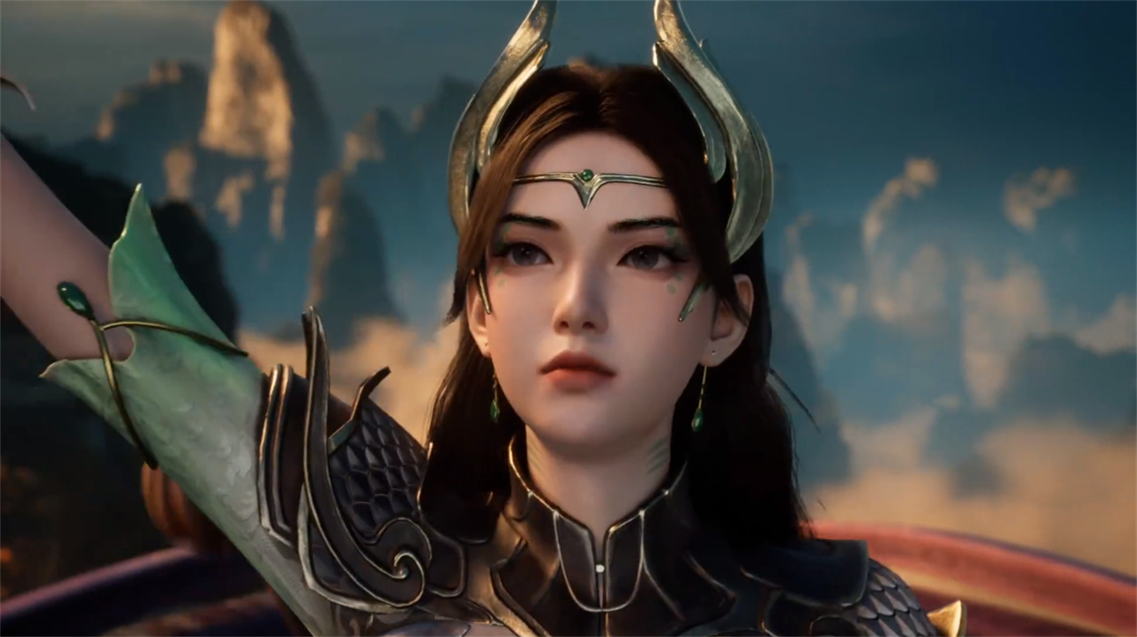 遮天：大美女金燕被训斥，一个姿势好魅惑，打底裤都快露出来了