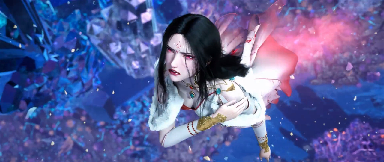 红蝶大美女倒地姿势太大胆，魔鬼角度差点出事，上半身衣服太少了