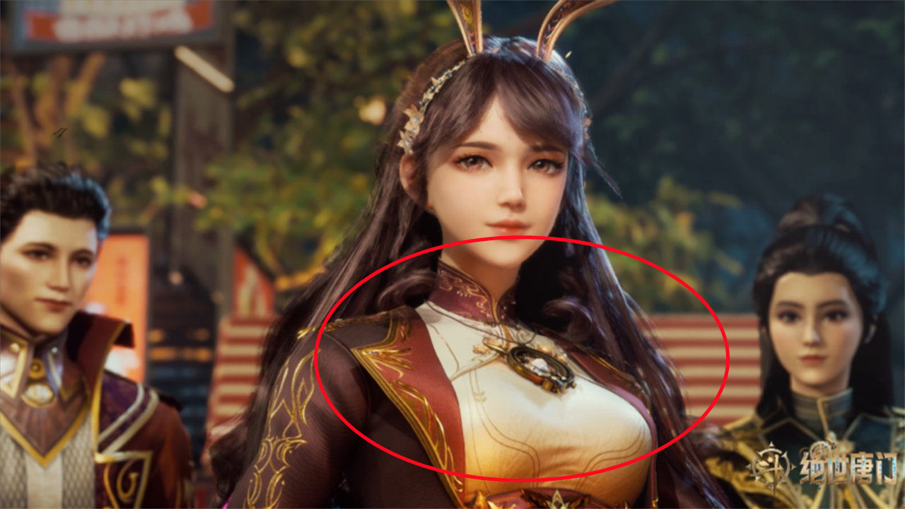 江楠楠大美女衣服变透明，上衣出现神秘褶皱，一个遮挡物被删除了