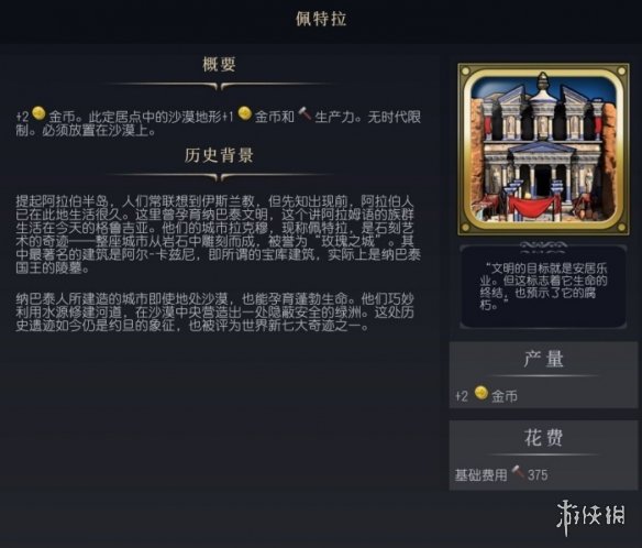 《文明7》佩特拉介绍