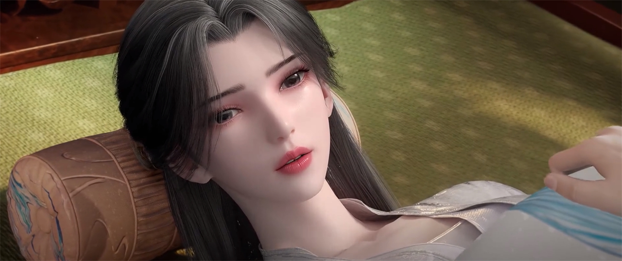 李慕婉大美女睡衣装好诱人，上衣变透明，躺着的姿势太显身材了