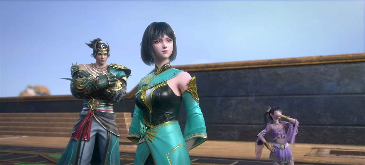 斗破苍穹：慕青鸾叉腿姿势太诱人，衣服上还有一个特殊设计