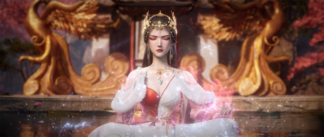 红蝶端坐姿势太诱人，红色紧身衣勒肉感贼强，还特意透露两大信息