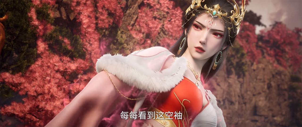 红蝶端坐姿势太诱人，红色紧身衣勒肉感贼强，还特意透露两大信息