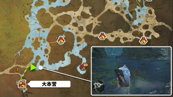 《怪物猎人荒野》绯红森林钓鱼点位置一览