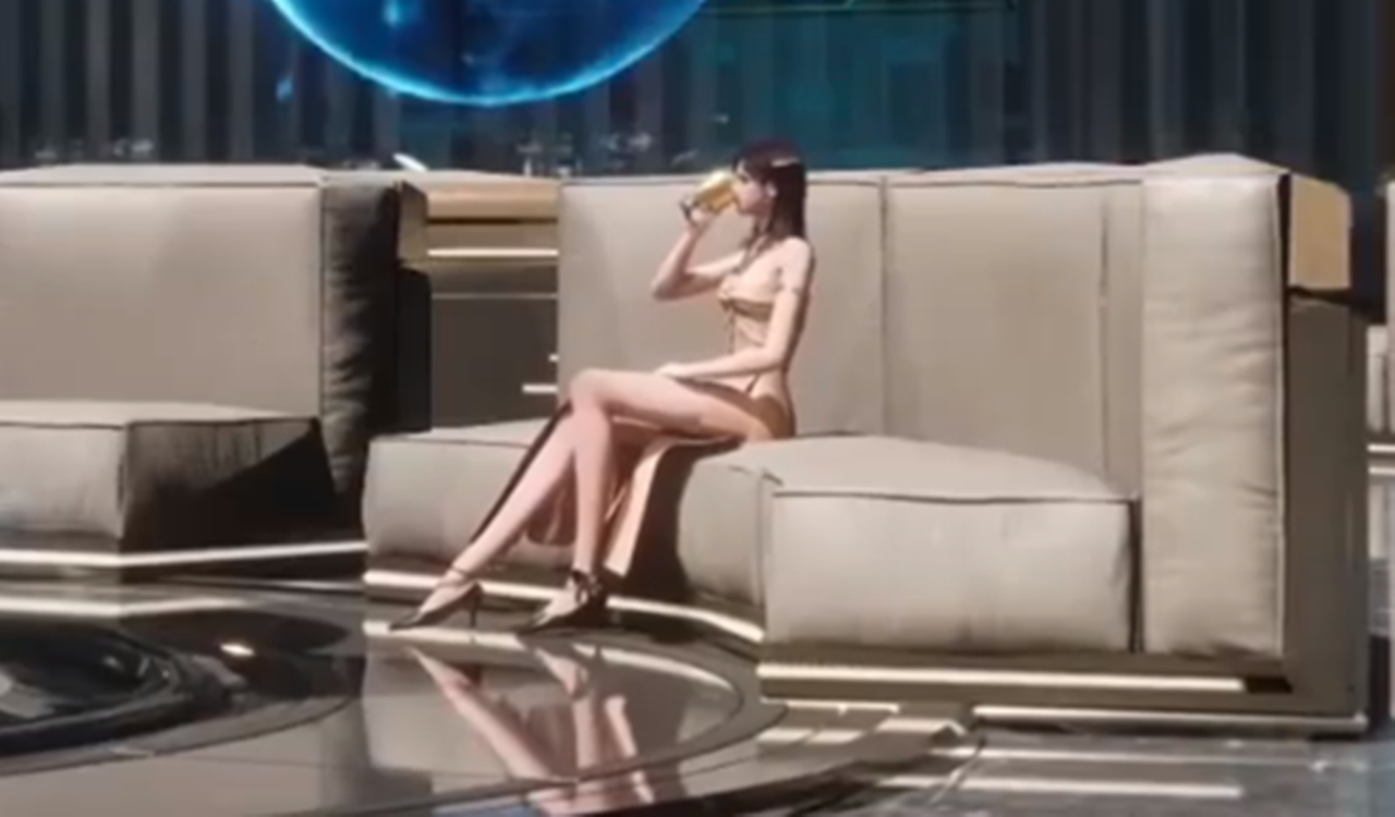 徐欣一集换了四套衣服，蕾丝睡衣好诱人，红色丝袜造型凸显大长腿
