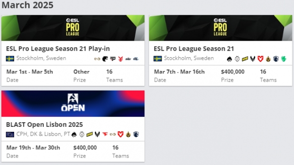 《csgo》2025最新赛事汇总