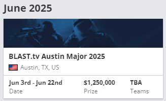 《csgo》2025最新赛事汇总