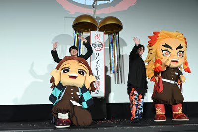 《鬼灭之刃：无限列车篇》重映，声优花江夏树与日野聪分享感动瞬间