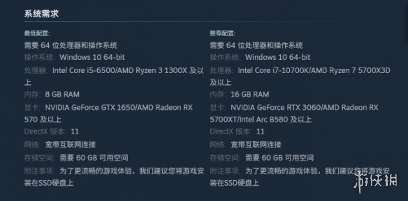 《解限机》pc端需要内存介绍
