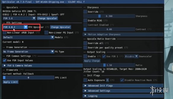 《寂静岭f》替换FSR4.0.2方法